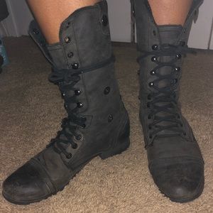 Steve Madden Gray Combat Boot